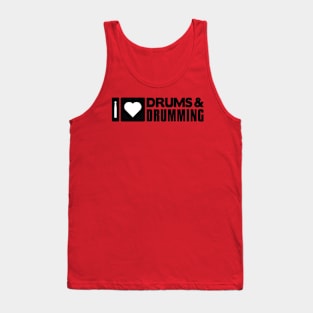 I Love Drums and Drumming Tank Top